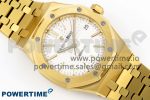 Royal Oak 37mm 15450 YG IPF Best Edition White Dial on YG Bracelet SA3120 Super Clone - Image 3