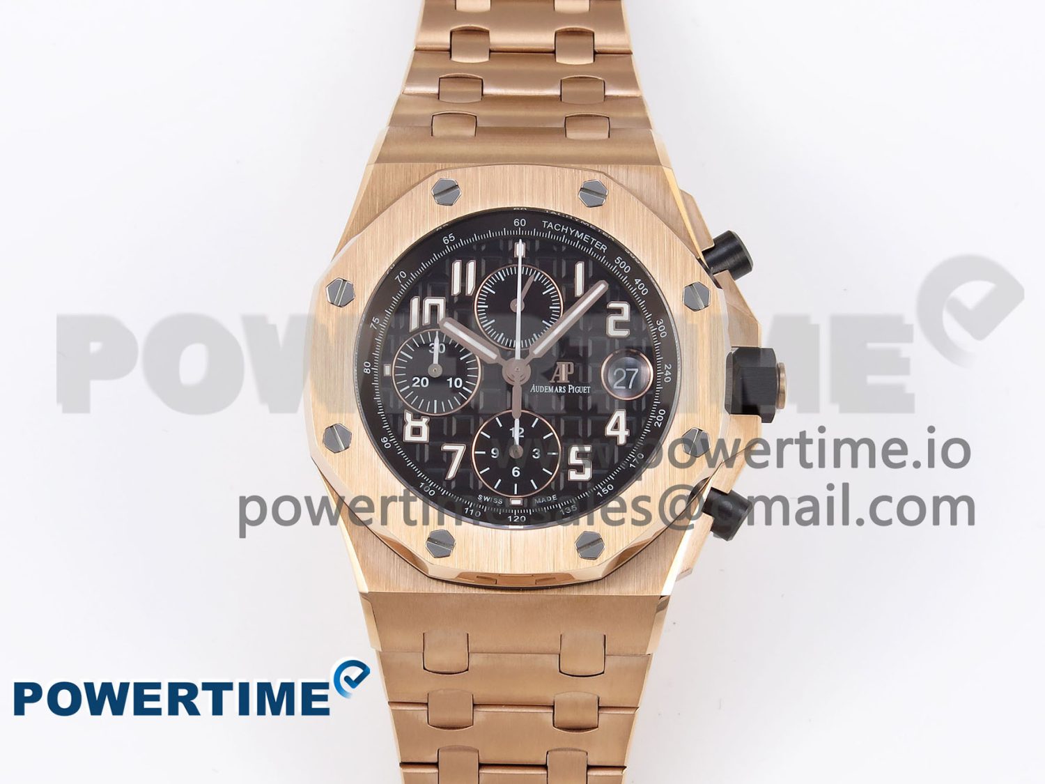 ROYAL OAK OFFSHORE 42MM RG APF 1:1 BEST EDITION BROWN DIAL ON RG BRACELET A3126 - Image 1