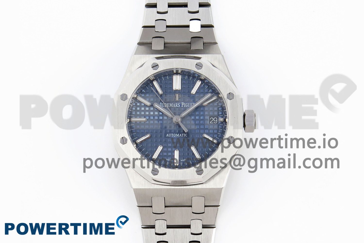Royal Oak 37mm 15450 SS IPF Best Edition Blue Dial on SS Bracelet SA3120 Super Clone - Image 1