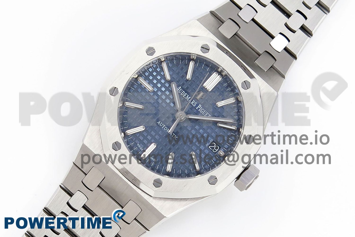 Royal Oak 37mm 15450 SS IPF Best Edition Blue Dial on SS Bracelet SA3120 Super Clone - Image 2