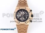 ROYAL OAK OFFSHORE 42MM RG APF 1:1 BEST EDITION BLACK/ SILVER DIAL ON RG BRACELET A3126
