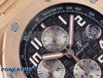 ROYAL OAK OFFSHORE 42MM RG APF 1:1 BEST EDITION BLACK/ SILVER DIAL ON RG BRACELET A3126 - Image 4