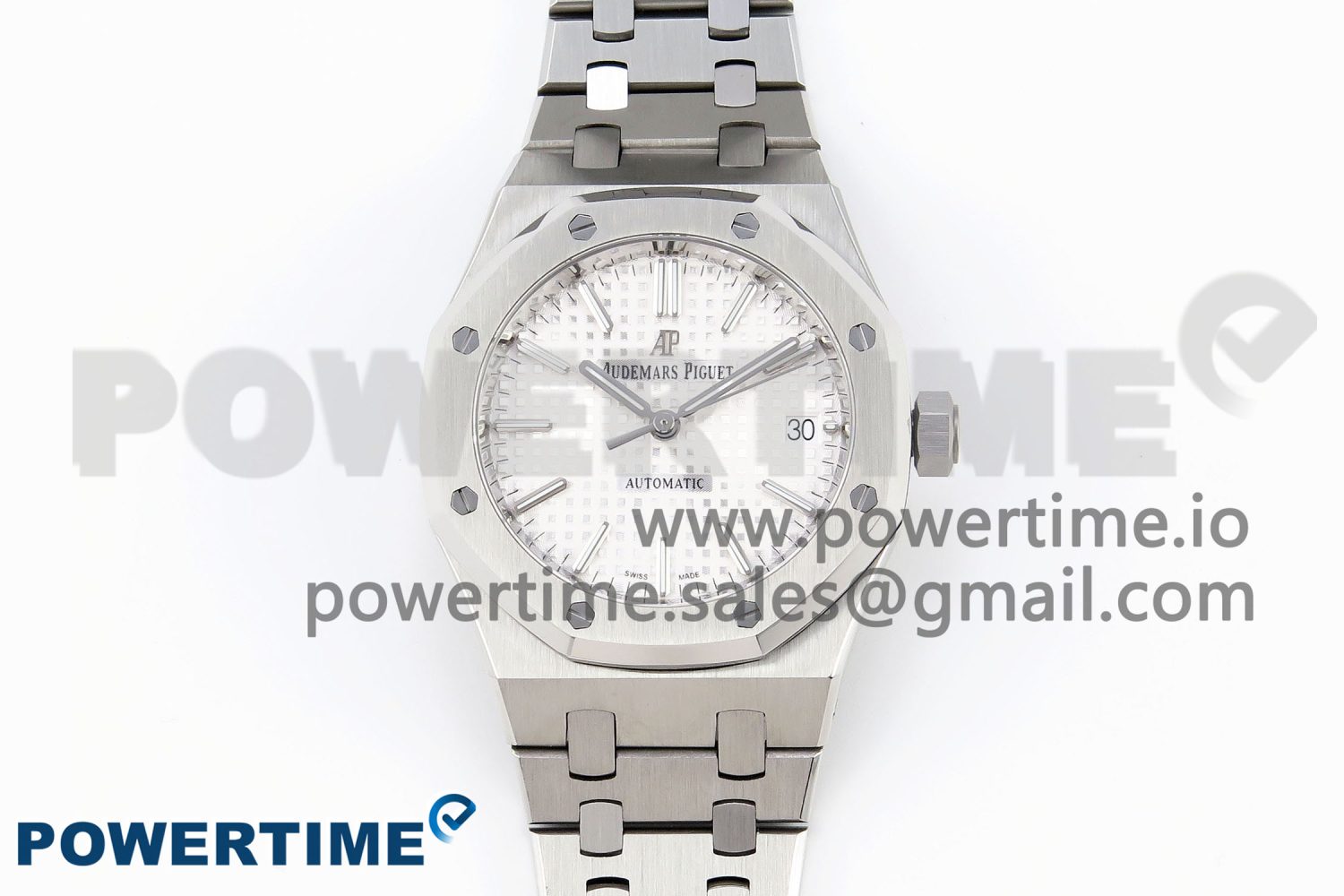 Royal Oak 37mm 15450 SS IPF Best Edition White Dial on SS Bracelet SA3120 Super Clone - Image 1