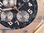ROYAL OAK OFFSHORE 42MM RG APF 1:1 BEST EDITION BLACK/ SILVER DIAL ON RG BRACELET A3126 - Image 5