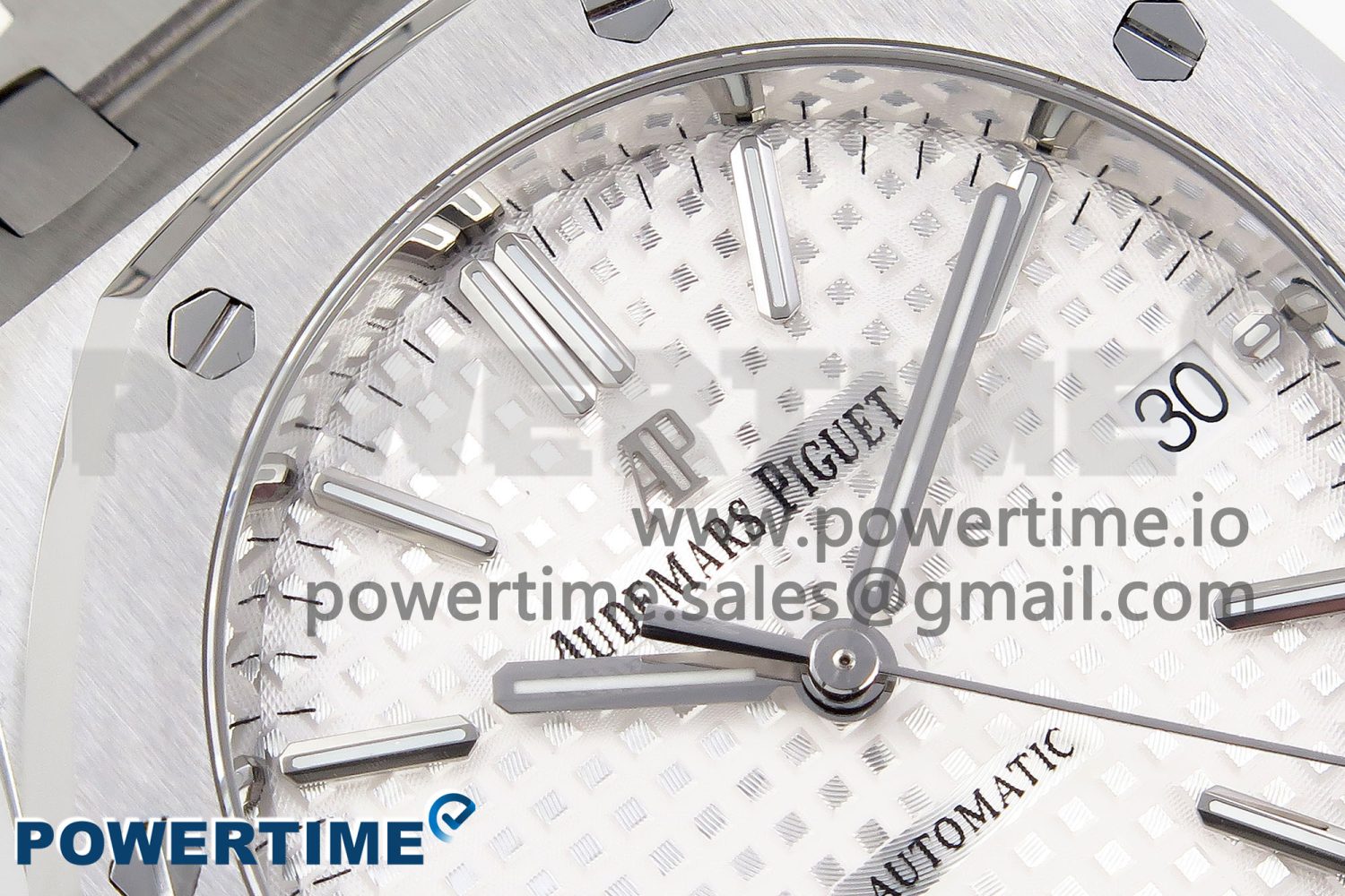 Royal Oak 37mm 15450 SS IPF Best Edition White Dial on SS Bracelet SA3120 Super Clone - Image 4