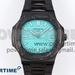 NAUTILUS 5711 DIW CARBON DIWF 1:1 BEST EDITION TIFFANY BLUE TEXTURED DIAL ON CARBON/PVD BRACELET 324CS