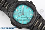 NAUTILUS 5711 DIW CARBON DIWF 1:1 BEST EDITION TIFFANY BLUE TEXTURED DIAL ON CARBON/PVD BRACELET 324CS - Image 3