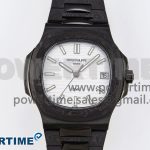 NAUTILUS 5711 DIW CARBON DIWF 1:1 BEST EDITION WHITE TEXTURED DIAL ON CARBON/PVD BRACELET 324CS