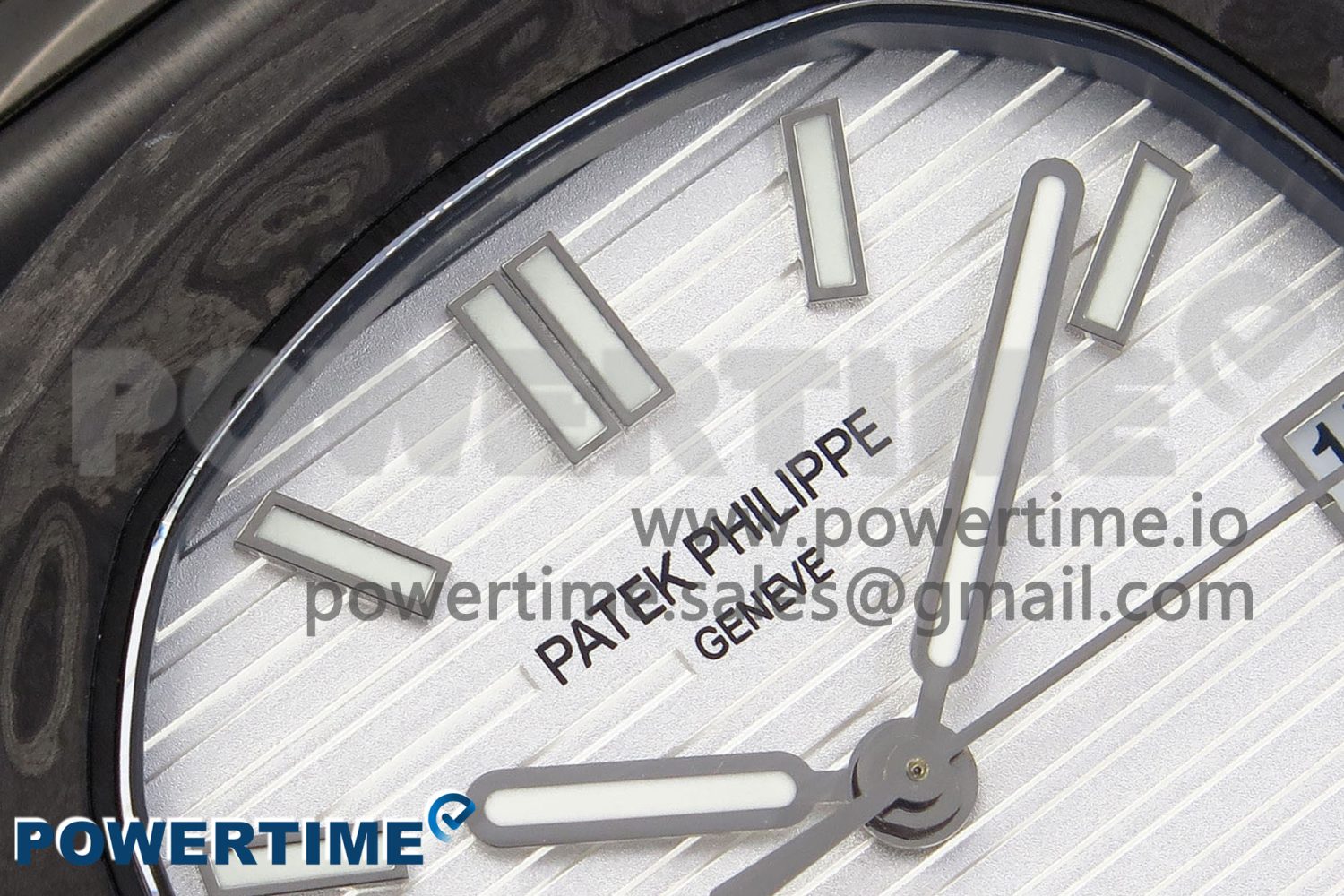 NAUTILUS 5711 DIW CARBON DIWF 1:1 BEST EDITION WHITE TEXTURED DIAL ON CARBON/PVD BRACELET 324CS - Image 4