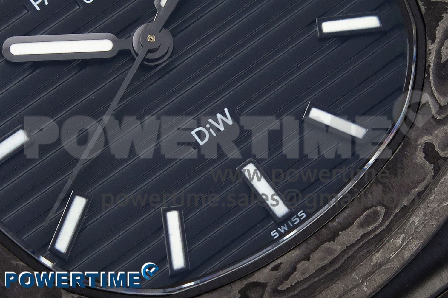 NAUTILUS 5711 DIW CARBON DIWF 1:1 BEST EDITION BLUE TEXTURED DIAL ON CARBON/PVD BRACELET 324CS - Image 5