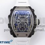 RM21-01 TOURBILLON NTPT RMF BEST EDITION SKELETON DIAL ON WHITE RUBBER STRAP