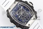 RM21-01 TOURBILLON NTPT RMF BEST EDITION SKELETON DIAL ON WHITE RUBBER STRAP - Image 3