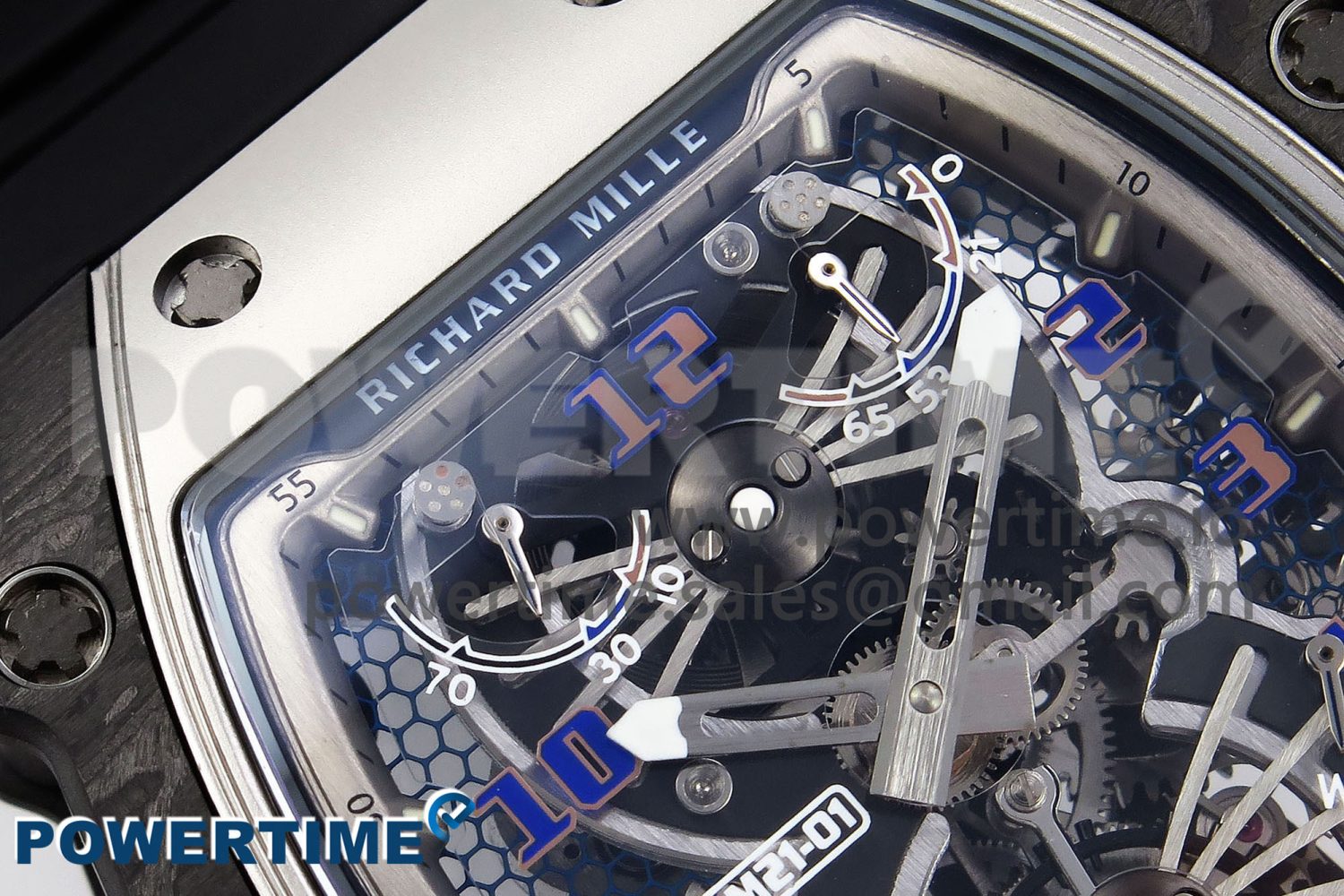 RM21-01 TOURBILLON NTPT RMF BEST EDITION SKELETON DIAL ON BLACK RUBBER STRAP - Image 4