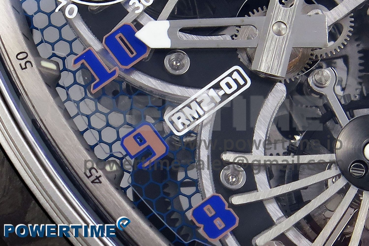 RM21-01 TOURBILLON NTPT RMF BEST EDITION SKELETON DIAL ON BLACK RUBBER STRAP - Image 6