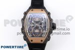 RM21-01 TOURBILLON NTPT RMF BEST EDITION RG BEZEL SKELETON DIAL ON BLACK RUBBER STRAP