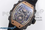 RM21-01 TOURBILLON NTPT RMF BEST EDITION RG BEZEL SKELETON DIAL ON BLACK RUBBER STRAP - Image 2
