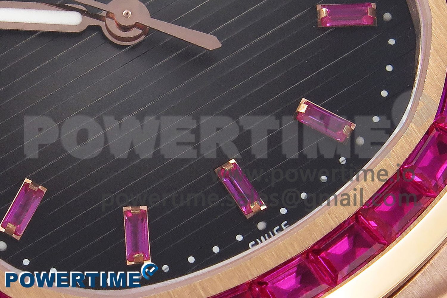 NAUTILUS 5711 RG GPF 1:1 BEST EDITION GRAY DIAL PURPLE DIAMONDS BEZEL ON RG BRACELET 324CS - Image 5