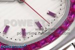 NAUTILUS 5711 SS GPF 1:1 BEST EDITION WHITE DIAL PURPLE DIAMONDS BEZEL ON SS BRACELET 324CS - Image 5