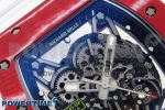 RM035 RED CARBON T+F BEST EDITION SKELETON DIAL ON WHITE RUBBER STRAP CLONE RMUL2 - Image 4