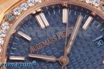 ROYAL OAK 33MM LADIES RG 8F BEST EDITION BLUE DIAL DIAMONDS BEZEL ON RG BRACELET QUARTZ - Image 4