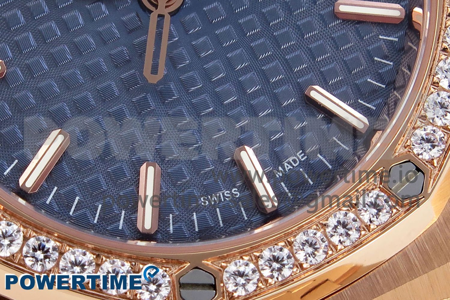 ROYAL OAK 33MM LADIES RG 8F BEST EDITION BLUE DIAL DIAMONDS BEZEL ON RG BRACELET QUARTZ - Image 5