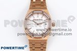 ROYAL OAK 33MM LADIES RG 8F BEST EDITION WHITE DIAL DIAMONDS BEZEL ON RG BRACELET QUARTZ