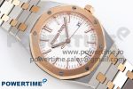 ROYAL OAK 33MM LADIES SS/RG 8F BEST EDITION WHITE DIAL DIAMONDS BEZEL ON SS/RG BRACELET QUARTZ - Image 3