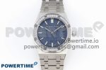 ROYAL OAK 33MM LADIES SS 8F BEST EDITION BLUE DIAL DIAMONDS BEZEL ON SS BRACELET QUARTZ