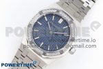 ROYAL OAK 33MM LADIES SS 8F BEST EDITION BLUE DIAL DIAMONDS BEZEL ON SS BRACELET QUARTZ - Image 2