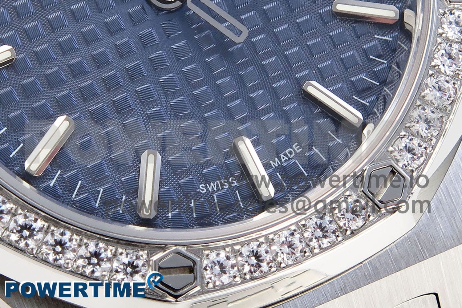 ROYAL OAK 33MM LADIES SS 8F BEST EDITION BLUE DIAL DIAMONDS BEZEL ON SS BRACELET QUARTZ - Image 5