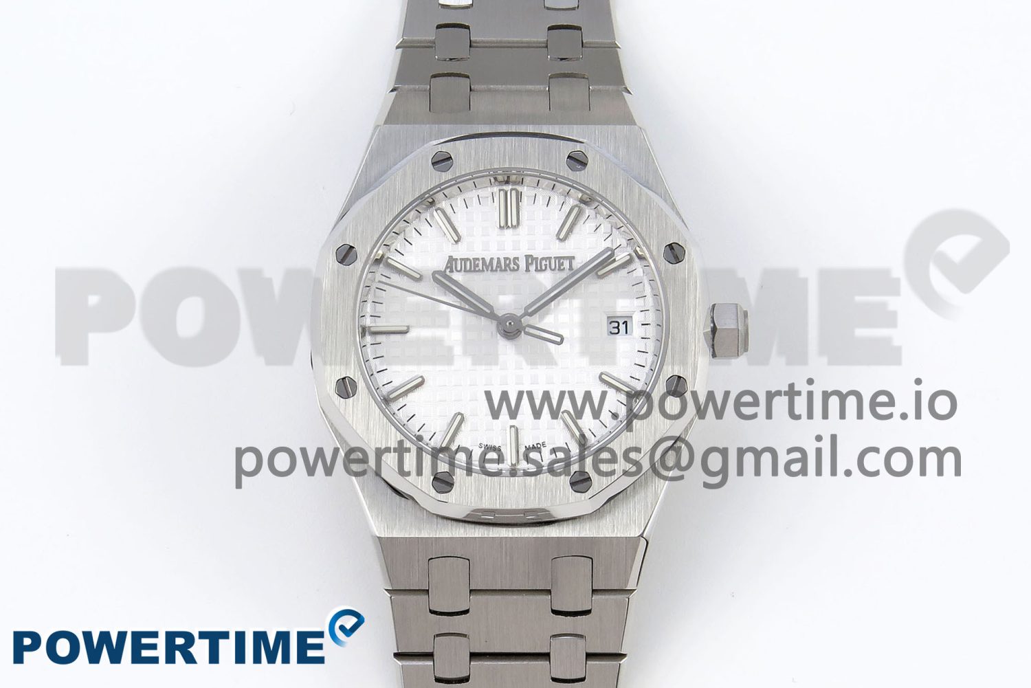 ROYAL OAK 33MM LADIES SS 8F BEST EDITION WHITE DIAL ON SS BRACELET QUARTZ - Image 1