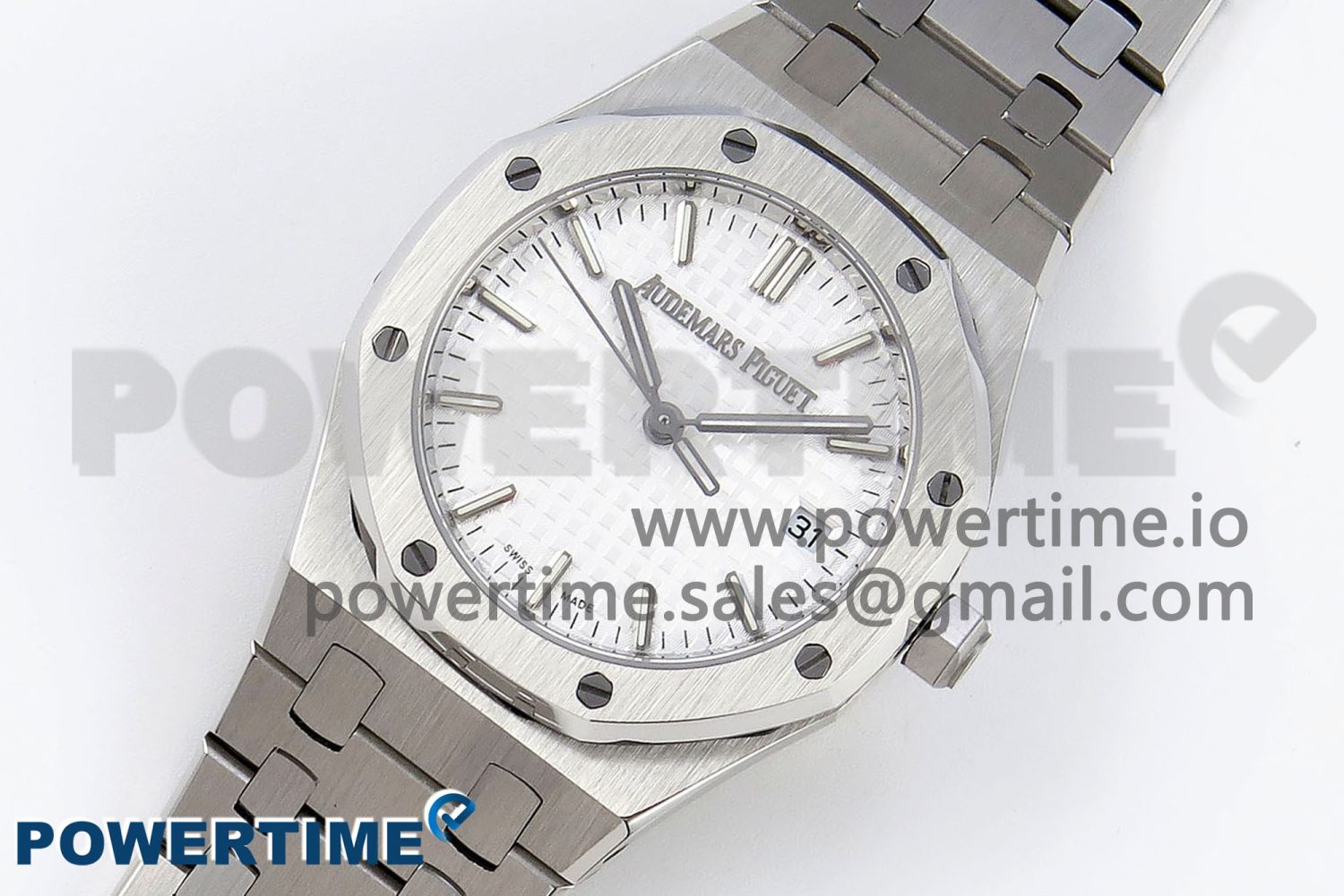 ROYAL OAK 33MM LADIES SS 8F BEST EDITION WHITE DIAL ON SS BRACELET QUARTZ - Image 2