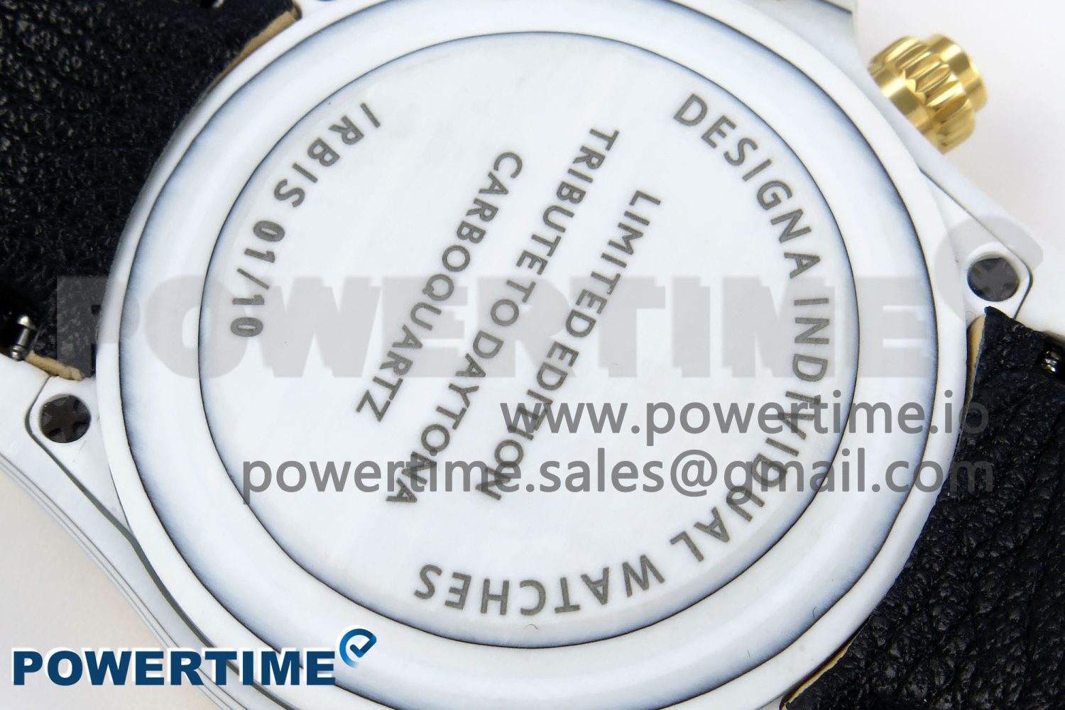 Daytona DIW White Carbon Case YG Bezel Noob Best Edition Beige Dial on Beige Nylon Strap SA4130 - Image 10