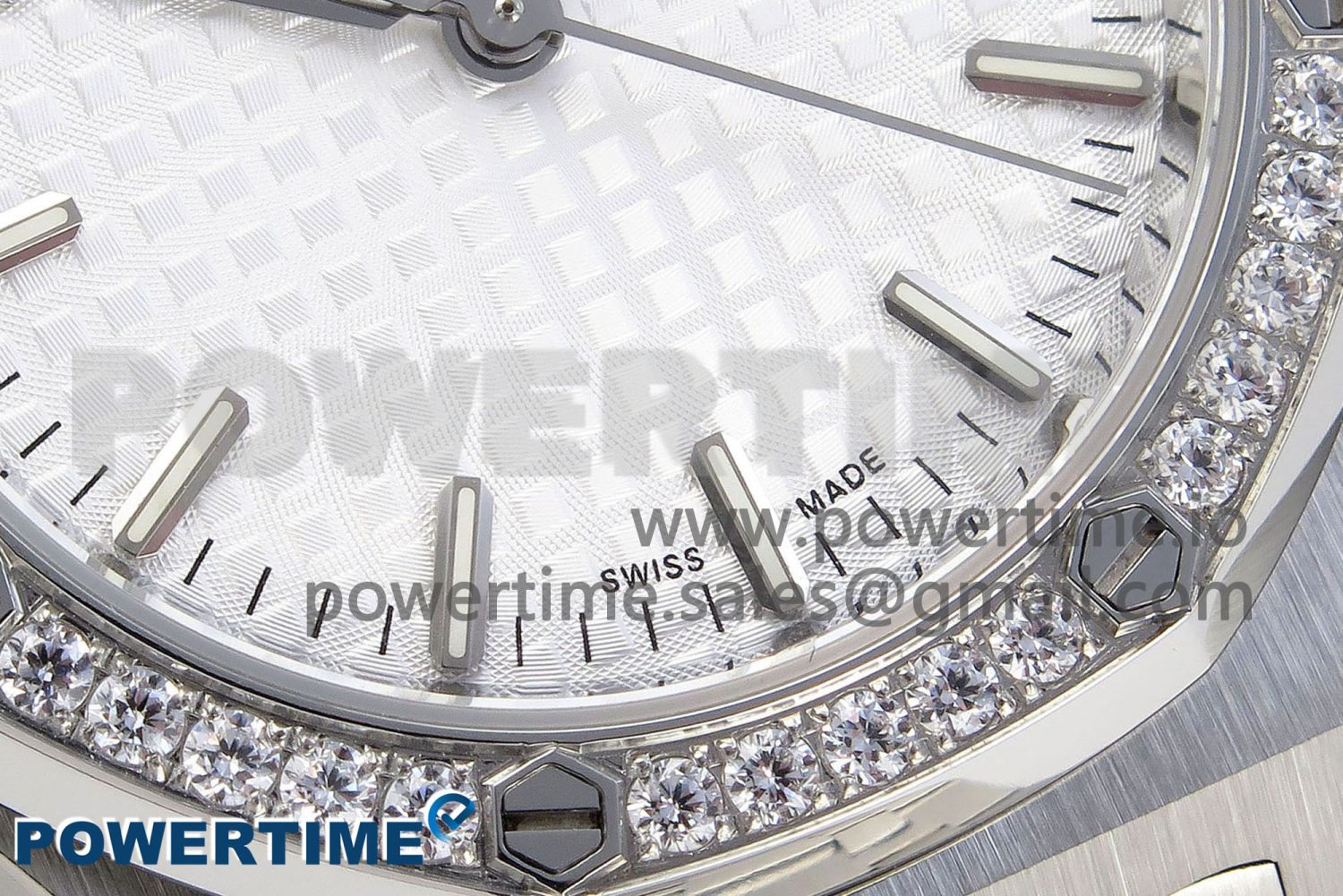 ROYAL OAK 33MM LADIES SS 8F BEST EDITION WHITE DIAL DIAMONDS BEZEL ON SS BRACELET QUARTZ - Image 5