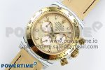 Daytona DIW White Carbon Case YG Bezel Noob Best Edition Beige Dial on Beige Nylon Strap SA4130 - Image 2