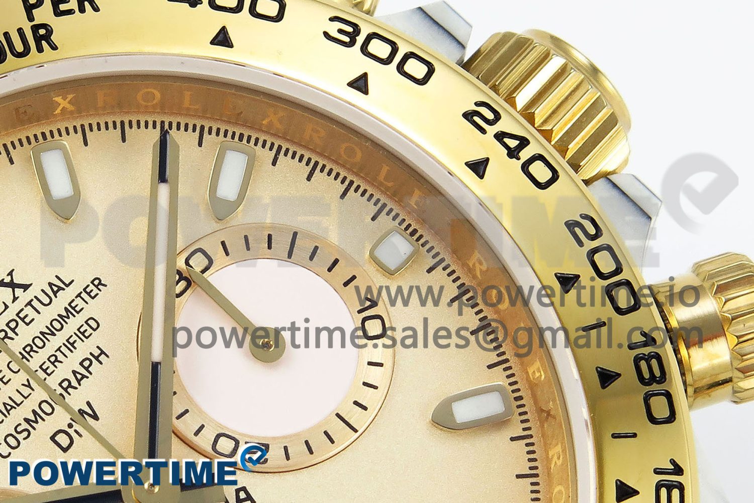 Daytona DIW White Carbon Case YG Bezel Noob Best Edition Beige Dial on Beige Nylon Strap SA4130 - Image 6