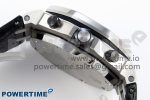 Royal Oak Offshore 42mm SS APF 1:1 Best Edition Black Dial White Markers on Black Leather Strap A7750 - Image 6