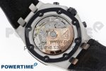 Royal Oak Offshore 42mm SS APF 1:1 Best Edition Black Dial White Markers Ceramic Bezel on Black Rubber Strap A7750 - Image 9