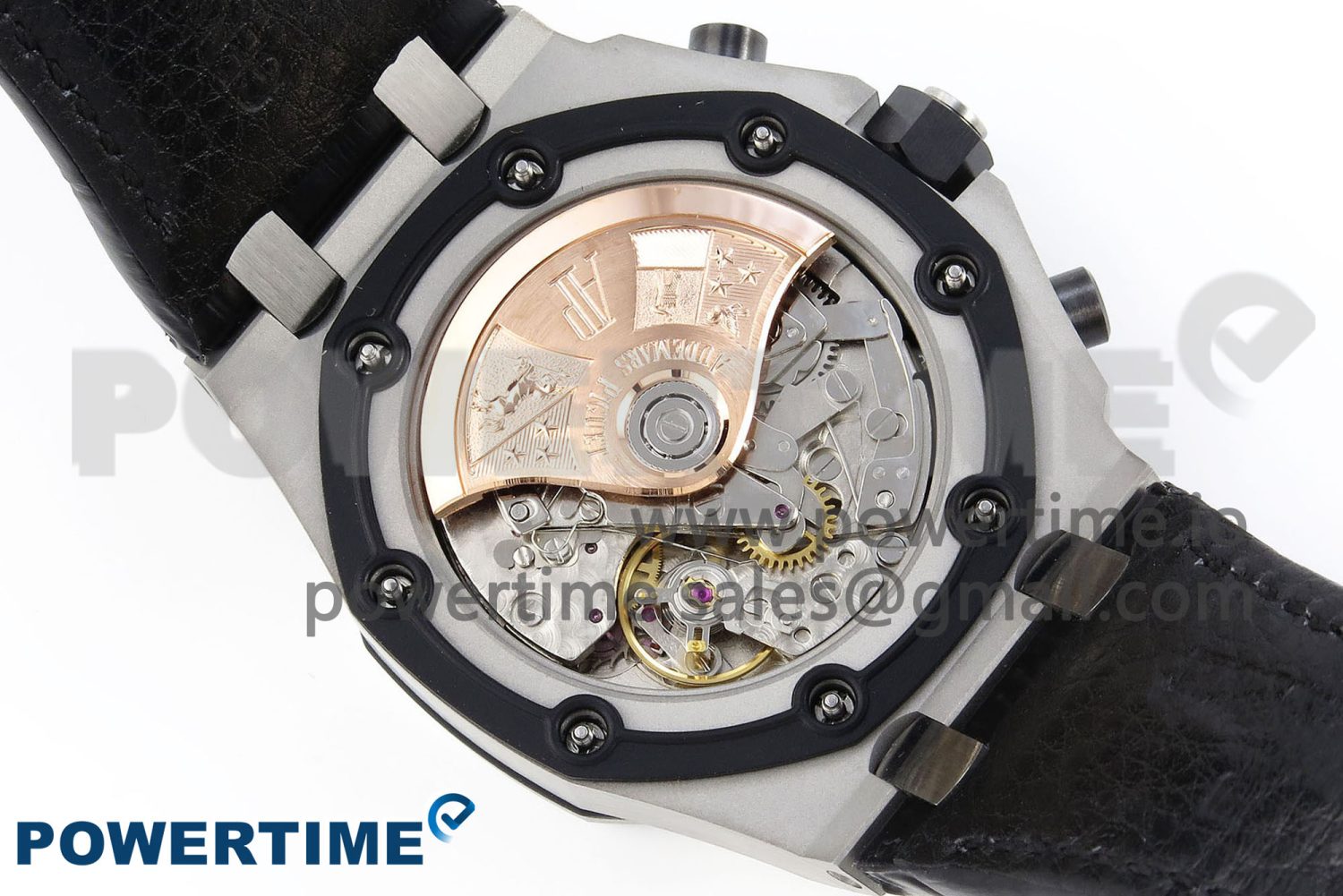 Royal Oak Offshore 42mm SS APF 1:1 Best Edition Black Dial White Markers Ceramic Bezel on Black Rubber Strap A7750 - Image 10