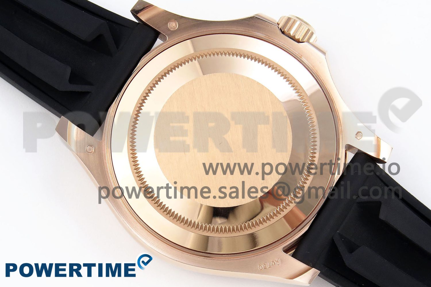 YACHT-MASTER 126655 GAIN WEIGHT RG/TUNGSTEN GOLD ARF 1:1 BEST EDITION BLACK CERAMIC BEZEL ON OYSTERFLEX RUBBER STRAP VS3235 - Image 8