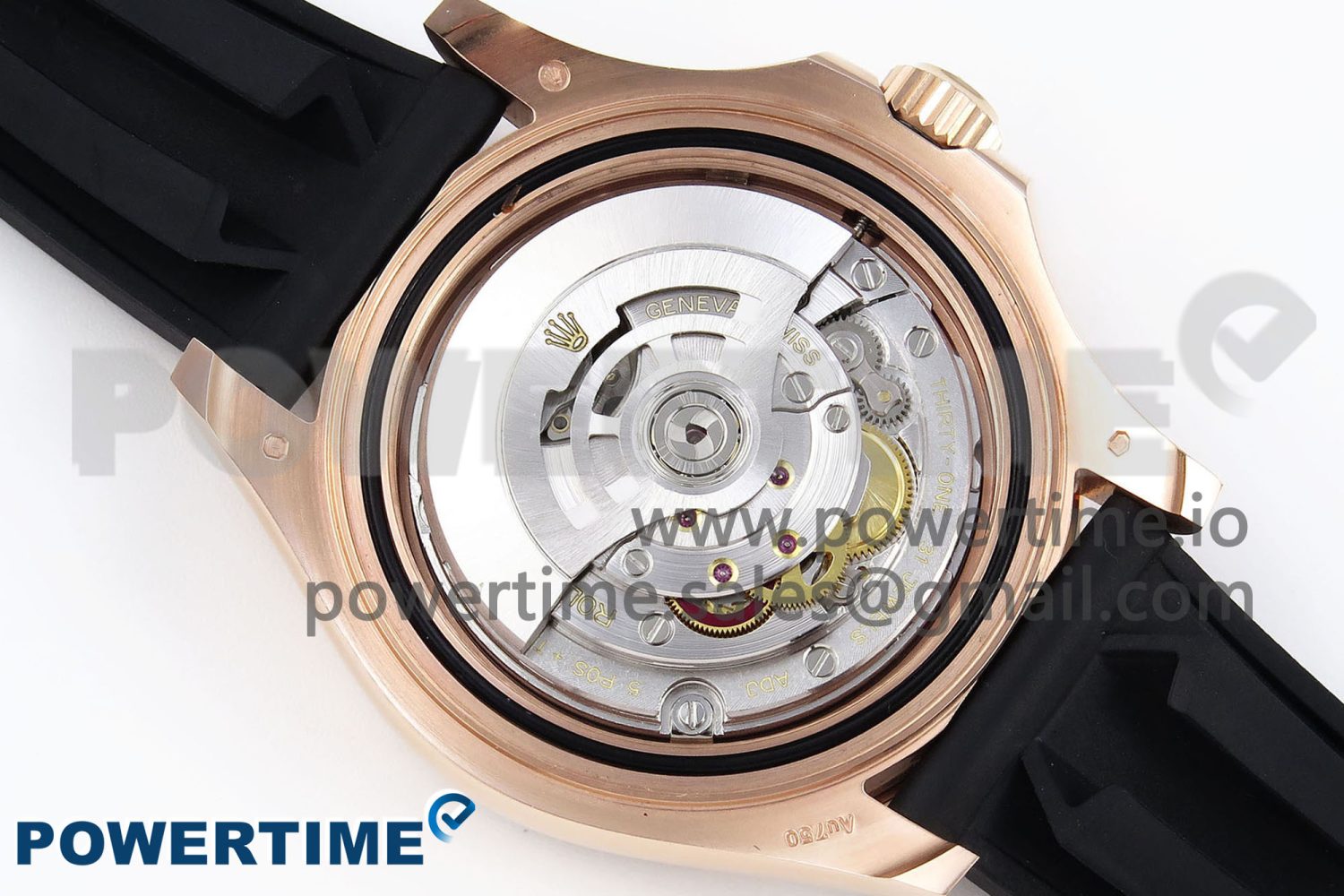 YACHT-MASTER 126655 GAIN WEIGHT RG/TUNGSTEN GOLD ARF 1:1 BEST EDITION BLACK CERAMIC BEZEL ON OYSTERFLEX RUBBER STRAP VS3235 - Image 9