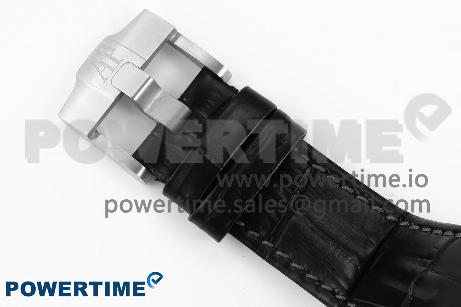 Royal Oak Offshore 42mm SS APF 1:1 Best Edition Black Dial White Markers on Black Leather Strap A7750 - Image 11
