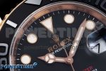 YACHT-MASTER 126655 GAIN WEIGHT RG/TUNGSTEN GOLD ARF 1:1 BEST EDITION BLACK CERAMIC BEZEL ON OYSTERFLEX RUBBER STRAP VS3235 - Image 4