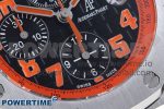 Royal Oak Offshore 42mm SS APF 1:1 Best Edition Black Dial Orange Markers on Black Leather Strap A7750 - Image 5