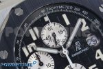 Royal Oak Offshore 42mm SS APF 1:1 Best Edition Black Dial White Markers Ceramic Bezel on Black Rubber Strap A7750 - Image 4