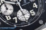 Royal Oak Offshore 42mm SS APF 1:1 Best Edition Black Dial White Markers Ceramic Bezel on Black Rubber Strap A7750 - Image 5