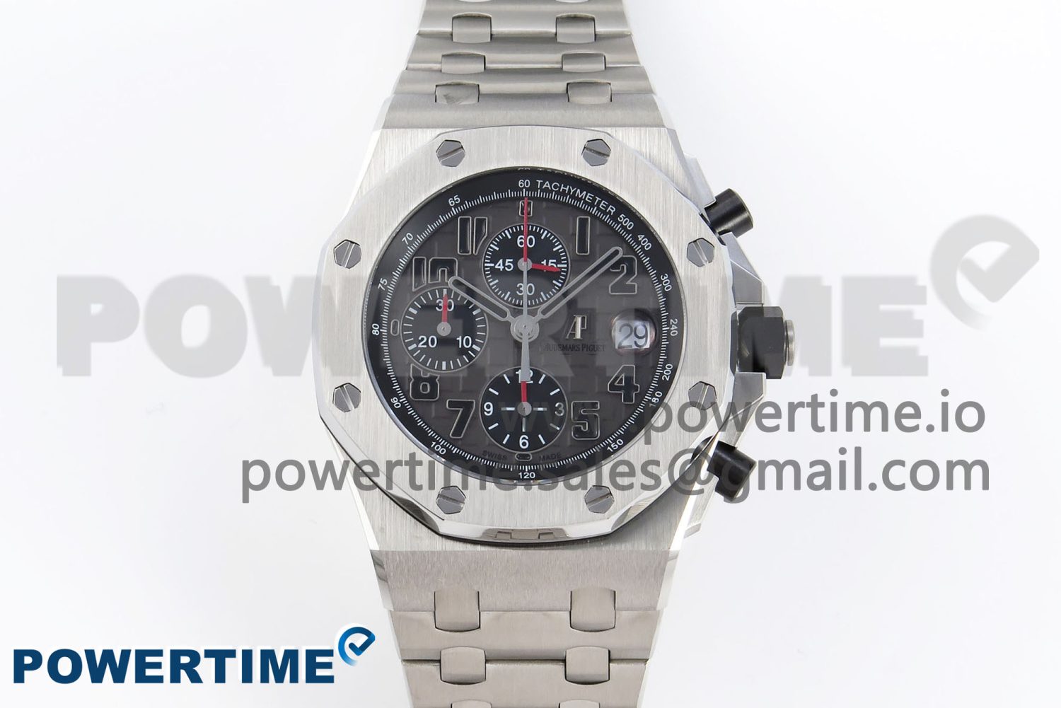 Royal Oak Offshore 42mm SS APF 1:1 Best Edition Gray Dial Black Markers on SS Bracelet A7750 - Image 1