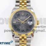 DateJust 36 SS/YG 126233 VSF 1:1 Best Edition 904L Steel Gray Dial Green Roman Marker on Jubilee Bracelet VS3235