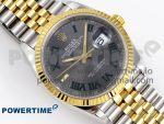 DateJust 36 SS/YG 126233 VSF 1:1 Best Edition 904L Steel Gray Dial Green Roman Marker on Jubilee Bracelet VS3235 - Image 3