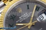 DateJust 36 SS/YG 126233 VSF 1:1 Best Edition 904L Steel Gray Dial Green Roman Marker on Jubilee Bracelet VS3235 - Image 4